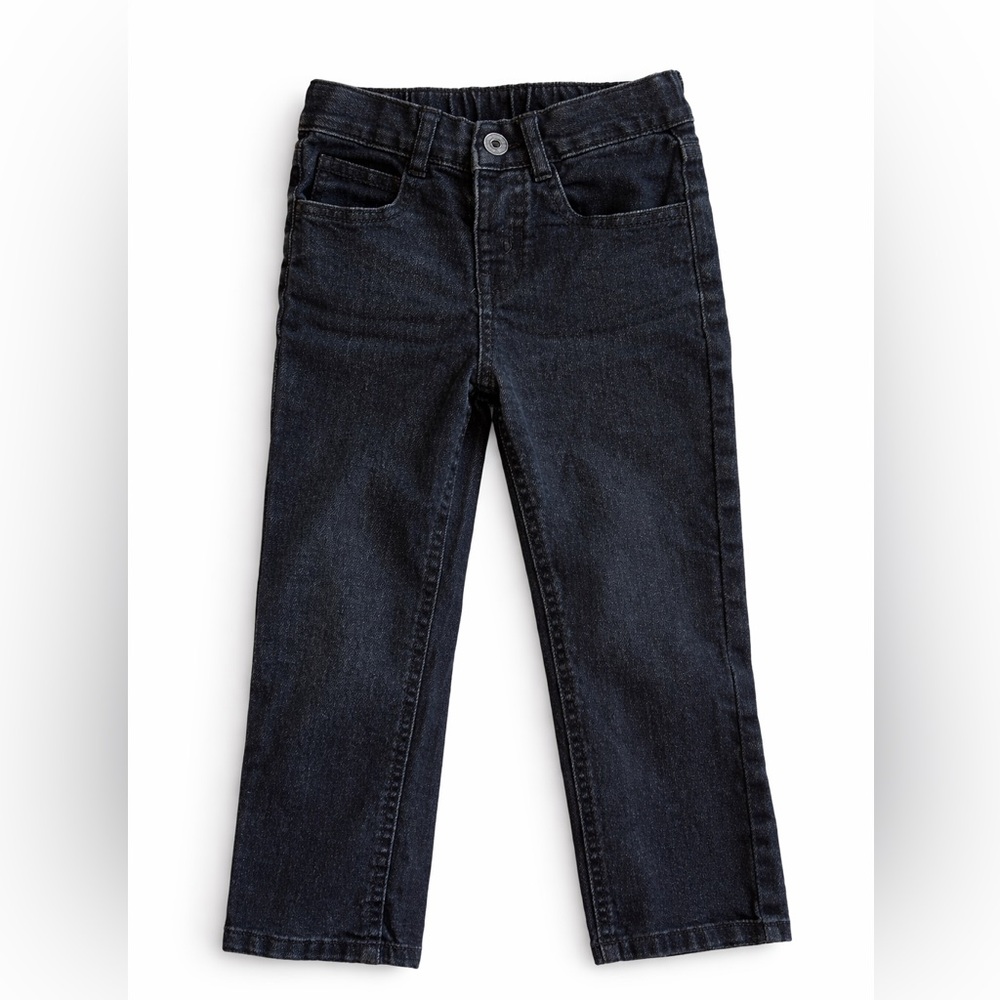 Wrangler Toddler Jeans 4T | Boys Dark Wash Black Straight Leg Denim